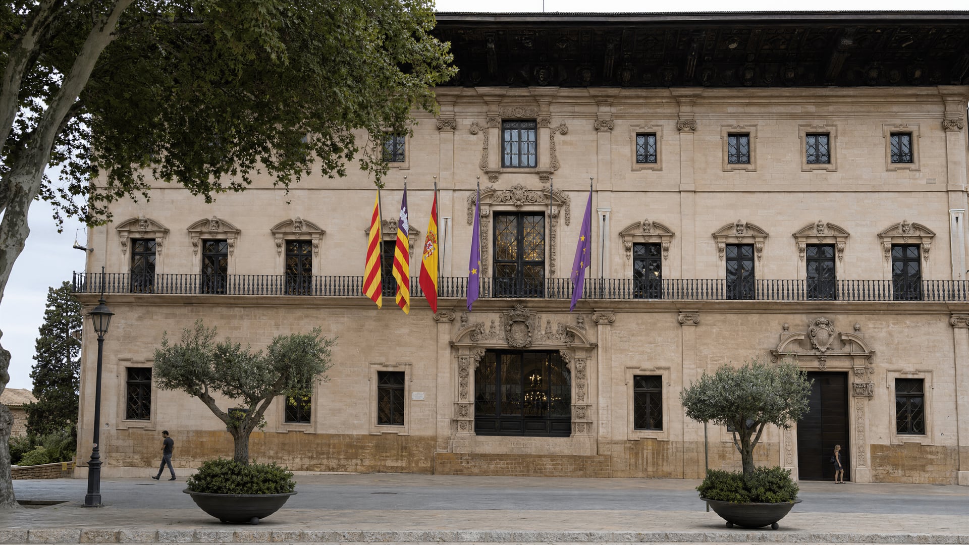 Balearic Government building in Palma ahead of ceremony for civilian bombing victims