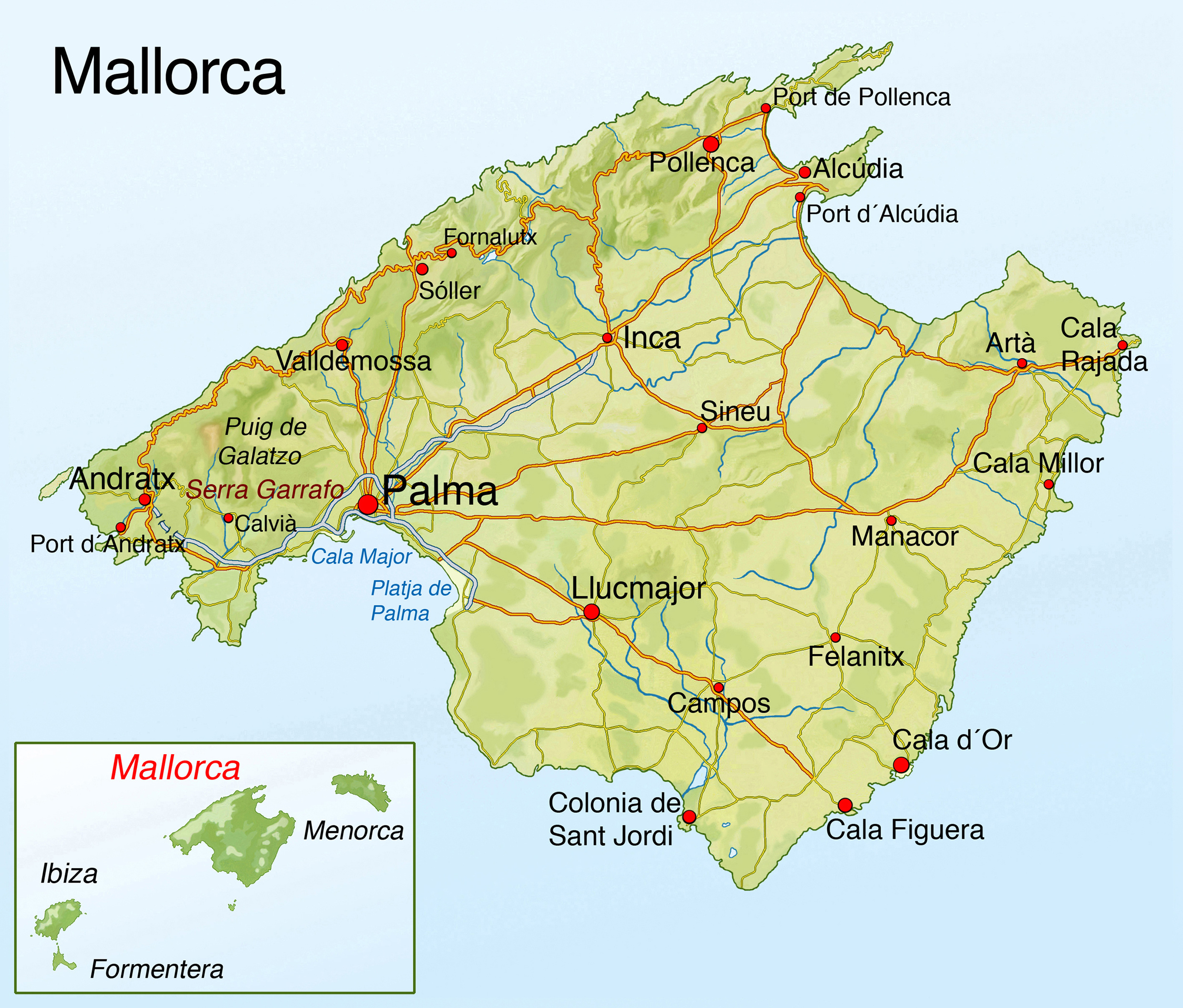 Mallorca map