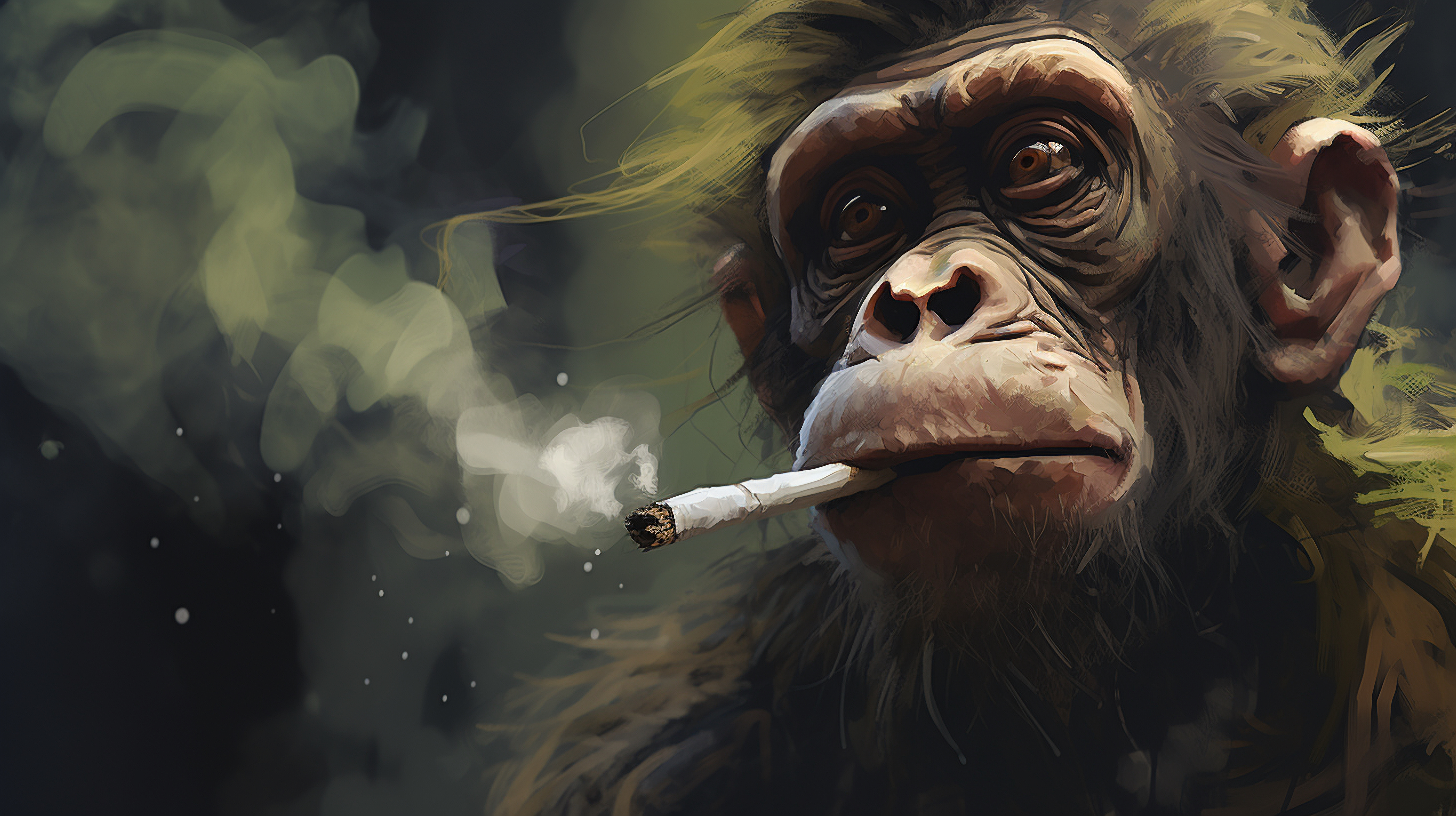 Cannabis Smoking Monkey -
