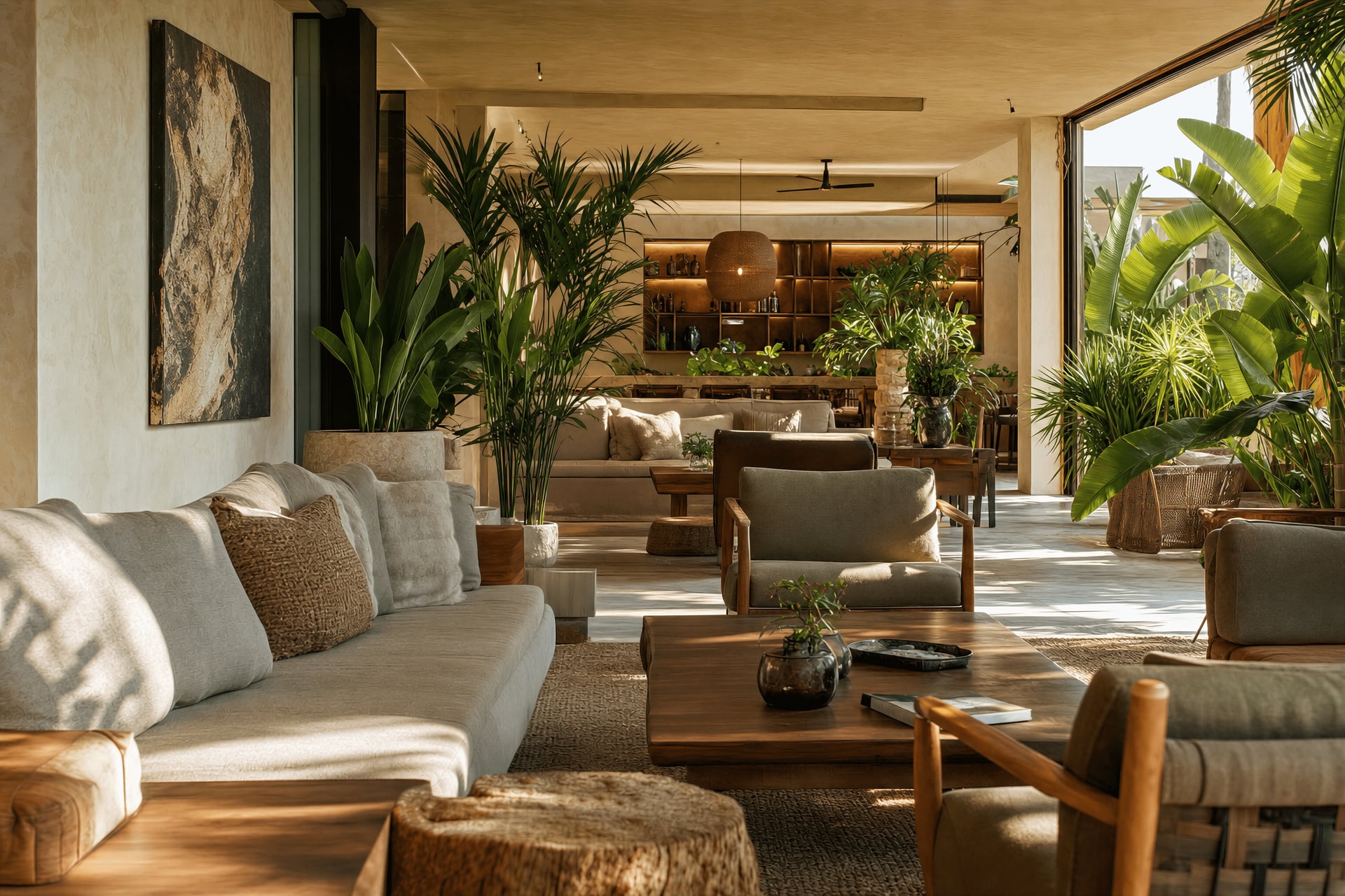 Cannabis social club in Mallorca — private members lounge interior